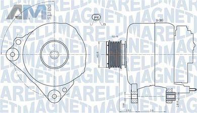 Генератор 140А (063731810010) MAGNETI MARELLI для Skoda Yeti (2009-2018)