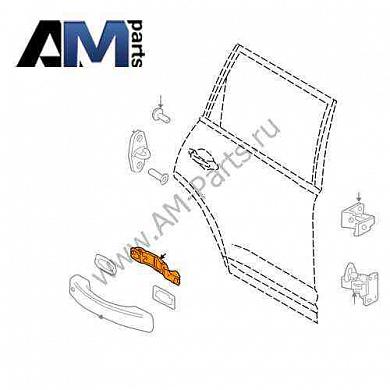 Опорный элемент задней ручки двери правый Кайен 95553288600