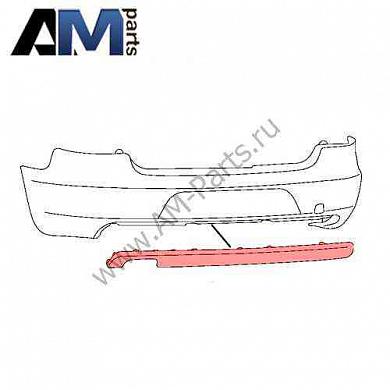 Спойлер заднего бампера с ТСУ Шкода Суперб 3T5807521J
