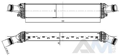 Интеркуллер NRF (309048) Audi A6 (С7) 3.0TDI 2015-2018