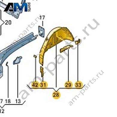 Колесная арка Volkswagen T-Roc Cross 2019-2024 2GM809851AКупить колёсную арку 2GM809851A для Фольксваген Т-рок Кросс 2019-2024- спец. Цена