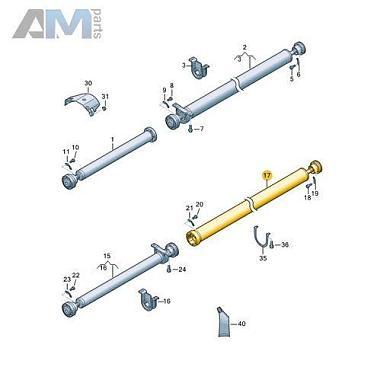 Вал привода задней оси задний (1688 мм) 7LA521102D  Volkswagen Multivan T6 (2019-2023)