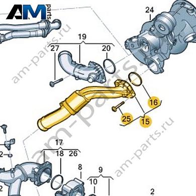 Напорная трубка VAG 06M145673ATКупить напорную трубку 06M145673AT для Фольксваген/Ауди/Шкода на выгодных условиях