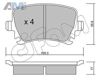 Задние тормозные колодки CIFAM 8225530 Audi A4 (B7) 2005-2009