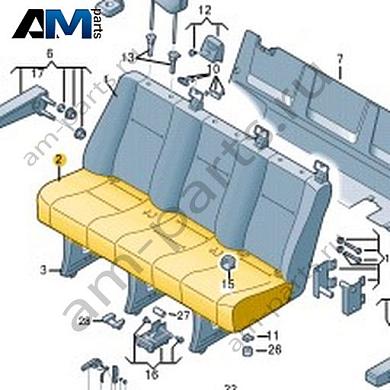 Подушка сиденья с обивкой Volkswagen Crafter 2012-2016 2E0885405JКупить подушку сиденья с обивкой 2E0885405J Фольксваген Крафтер 2012-2016- акция