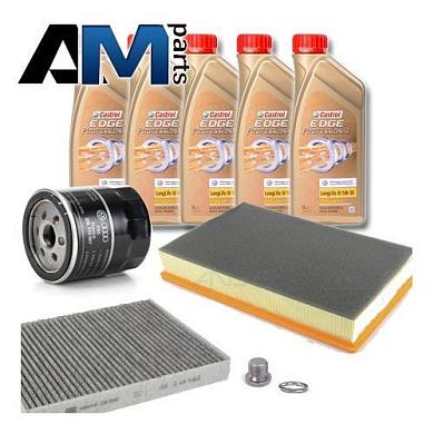 Комплект неоригинальных фильтров и моторное масло LL3 5W30 504/507 для ТО-1/3 Volkswagen Transporter 2.0 TDI