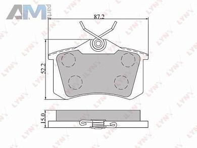 Колодки тормозные задние LYNX для Superb I BD-8002
