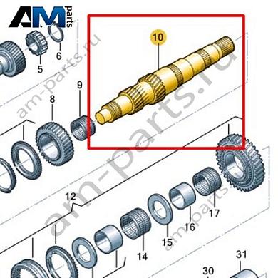 Главный вал VAG 0F6311461AКупить главный вал 0F6311461A на Фольксваген/Ауди/Шкоду- гарантия наличия