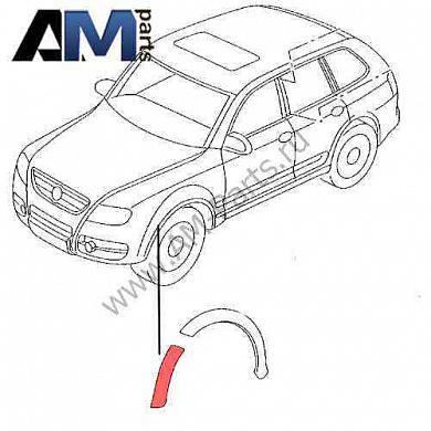 Расширитель колесной арки передний левый Туарег (2003-2010) 7L9853727 GRU