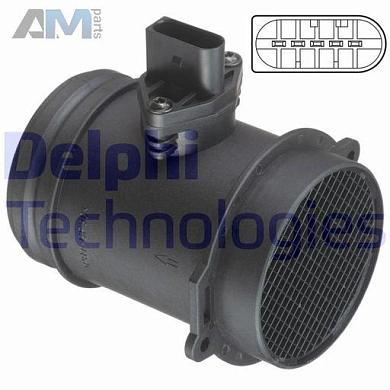 Расходомер воздуха DELPHI (AF1056012B1) для Audi A8 (D3) 2002-2010 3.7/4.2FSI