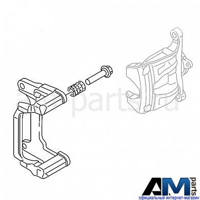 Скоба с направляющими пальцами для Audi Q7 II 4M0615426BКупить оригинальную скобу с направляющими пальцами Audi Q7 II 4M0615426B- Купить и сэкономить
