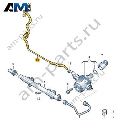 Топливопровод VAG 04E133723AJКупить топливопровод 04E133723AJ Фольксваген/Ауди/Шкода- акция
