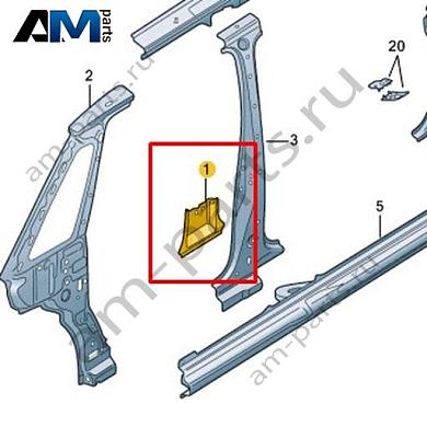 Внутренняя часть стойки В Volkswagen id-Buzz 2023-2024 1T3802834Купить внутреннюю часть стойки В 1T3802834 на Фольксваген id-Buzz 2023-2024 на выгодных условиях