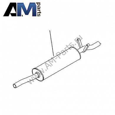 Средний глушитель Crafter 2.0 TDI 2E0253409AD