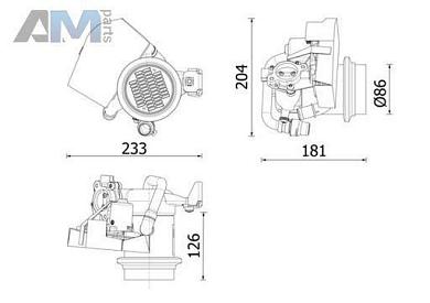 Радиатор рециркуляции ОГ MAHLE/KNECHT (CE40000P) на Audi A4 (B9) 2015-2020 2.0TDI