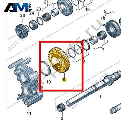 Шестерня VAG 0HL311250AКупить шестерню 0HL311250A Фольксваген/Ауди/Шкода на выгодных условиях