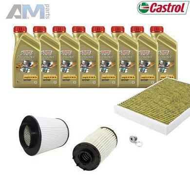 Комплект неоригинальных фильтров и моторное масло LL3 5W30 504/507 для ТО-1/3 Audi A8 55TFSI
