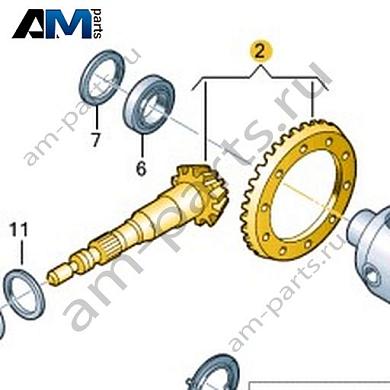Вал-шестерня и ведомая Volkswagen AMAROK 2013-2016 2H0525143CКупить вал-шестерню и ведомую 2H0525143C для Фольксваген Амараок 2013-2016 на выгодных условиях