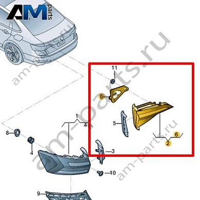 Светодиодный задний правый фонарь Volkswagen Jetta VII 2020-2024 17A945094AКупить светодиодный задний правый фонарь 17A945094A для Фольксваген Джетта VII 2020-2024- выгодные цены