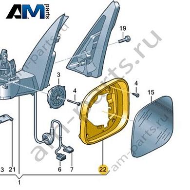 Рамка зеркала Volkswagen id-Buzz 2023-2024 1T3857239Купить рамку зеркала 1T3857239 на Фольксваген id-Buzz 2023-2024 по минимальной цене