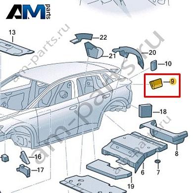 Шумоизоляция стойки С Volkswagen id4/id5 2021-2024 11A864711BКупить шумоизоляцию стойки С 11A864711B Фольксваген id4/id5 2021-2024- гарантия наличия