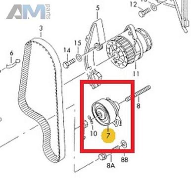 Натяжной ролик VAG 030109243QКупить натяжной ролик 030109243Q на Фольксваген/Ауди/Шкоду- гарантия наличия