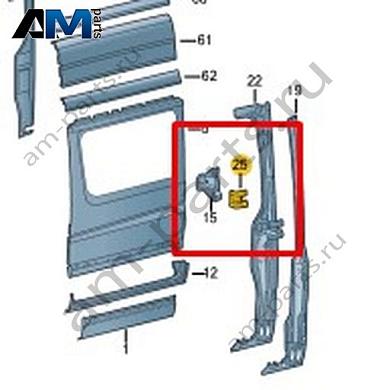 Стойка С наружная Volkswagen Crafter 2012-2016 2E1810500BКупить стойку С наружную 2E1810500B для Фольксваген Крафтер 2012-2016- акция