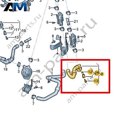 Шланг системы охлаждения Volkswagen id3 2020-2024 1EA121054DКупить шланг системы охлаждения 1EA121054D для Фольксваген id3 2020-2024- акция