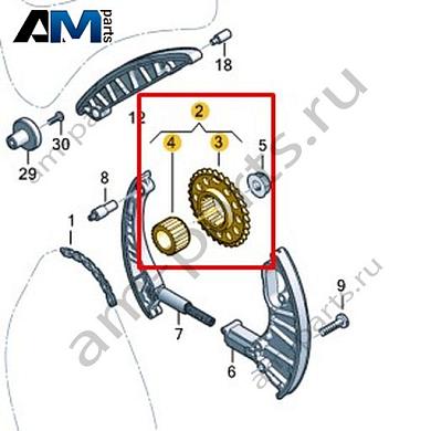 Звездочка цепи VAG 057109085AКупить звездочка цепи 057109085A для Фольксваген/Ауди/Шкода- гарантия наличия