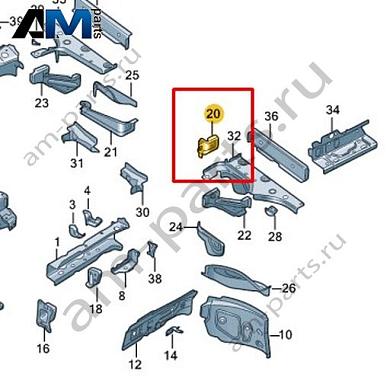 Лонжерон Volkswagen id3 2020-2024 1EA803211Купить лонжерон 1EA803211 для Фольксваген id3 2020-2024- гарантия наличия
