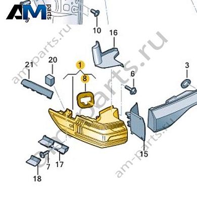 Светодиодный задний фонарь правый на крыле Volkswagen id-Buzz 2023-2024 1T3945208CКупить светодиодный задний фонарь правый на крыле 1T3945208C Фольксваген id-Buzz 2023-2024- минимальная цена