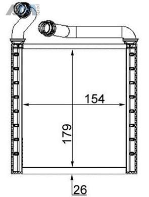 Теплообменник MAHLE/KNECHT (AH223000S) для Volkswagen Tiguan I (2007-2011) 2.0 дизель