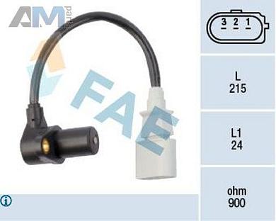 Датчик импульсов коленвала (79048) FAE для Audi TT (8J) 2006-2014