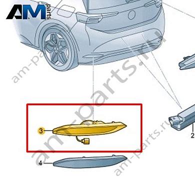 Светодиодный задний левый противотуманный фонарь Volkswagen id3 2020-2024 10B945701Купить светодиодный задний левый противотуманный фонарь 10B945701 на Фольксваген id3 2020-2024 на выгодных условиях