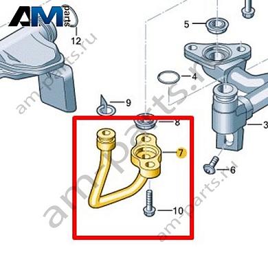 Обратный маслопровод VAG 0XW117123Купить обратный маслопровод 0XW117123 Фольксваген/Ауди/Шкода- минимальная цена