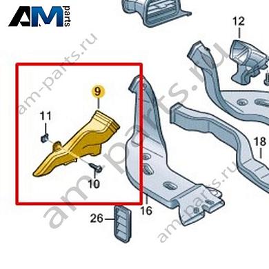 Дефлектор пространства для ног Volkswagen T-Roc 2018-2024 2GA819151Купить дефлектор пространства для ног 2GA819151 для Фольксваген Т-рок 2018-2024- минимальная цена