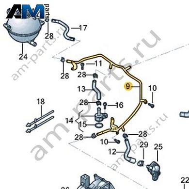 Трубопровод системы охлаждения VAG 06K121075AQКупить трубопровод системы охлаждения 06K121075AQ Фольксваген/Ауди/Шкода на выгодных условиях