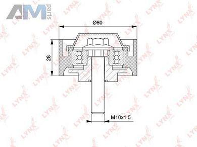 Ролик направляющий LYNX для Audi Q7 (4L) 2007-2015 3.6TFSI (350 л.с.) PB-7184