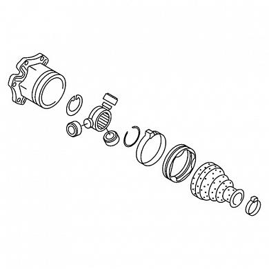 Ремкомплект внутреннего ШРУСА на Audi Q5 (2017-2020) 80A498103A