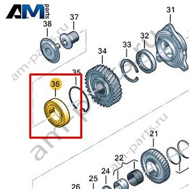 Радиальный шарикоподшипник VAG 0CL311965AКупить радиальный шарикоподшипник 0CL311965A для Фольксваген/Ауди/Шкода- гарантия наличия