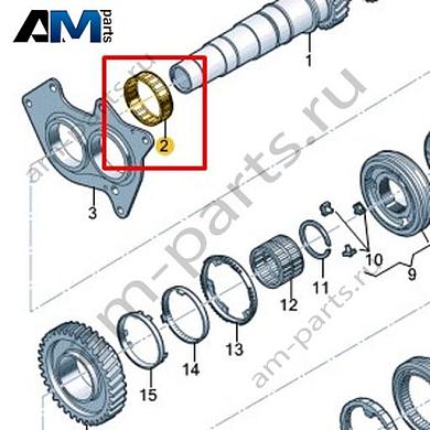 Игольчатый подшипник без внутреннего кольца VAG 0CS311371BКупить игольчатый подшипник без внутреннего кольца 0CS311371B Фольксваген/Ауди/Шкода- бесплатная доставка