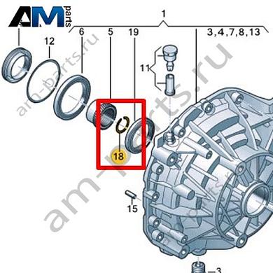 Комплект стопорных колец VAG 0MB398414Купить комплект стопорных колец 0MB398414 на Фольксваген/Ауди/Шкоду- спец. Цена