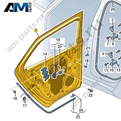 Задняя левая дверь Volkswagen id3 2020-2024 10A833055GКупить заднюю левую дверь 10A833055G Фольксваген id3 2020-2024- гарантия наличия