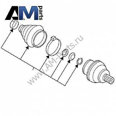 ШРУС внутренний Febest для Skoda Octavia A7 2315P-CCR