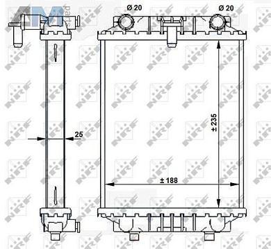 Дополнительный радиатор левый (59183) NRF для Audi A8 (D4) 2010-2017 3.0FSI