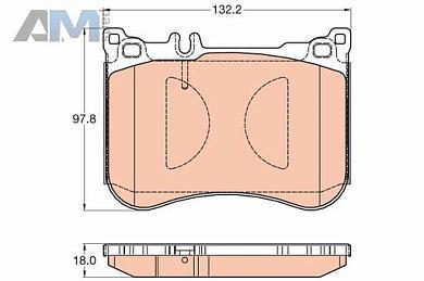 Передние тормозные колодки (GDB2019) TRW для Mercedes E-Class W213 E53 AMG