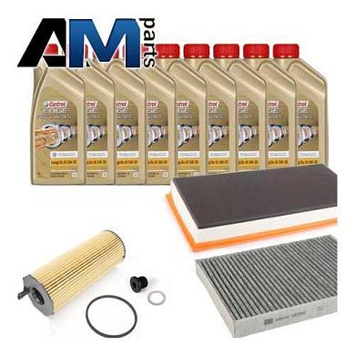 Комплект неоригинальных фильтров и моторное масло LL3 5W30 504/507 для ТО-1/3 Фольксваген Туарег НФ 4.2 V8 TDI 340 л.с.