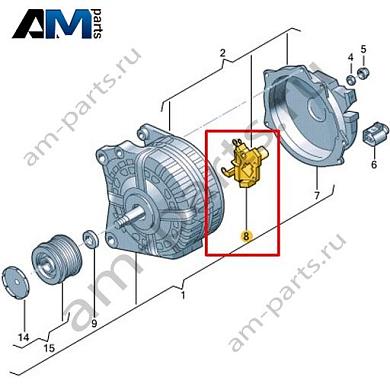 Регулятор напряжения VAG 04C903803BКупить регулятор напряжения 04C903803B для Фольксваген/Ауди/Шкода на выгодных условиях