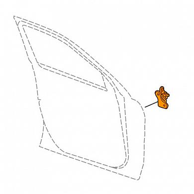 Петля водительской двери верхняя Mercedes S-class W222 A2227203901