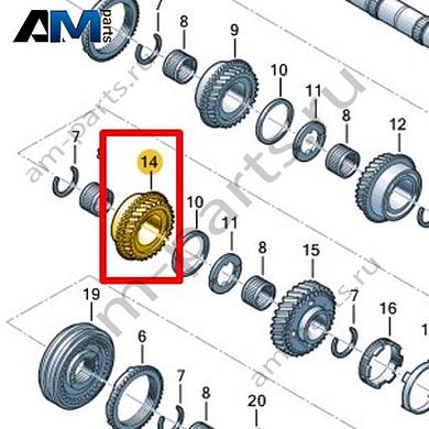 Свободно вращающаяся шестерня VAG 0CF311129FКупить свободно вращающуюся шестерню 0CF311129F на Фольксваген/Ауди/Шкоду- спец. Цена